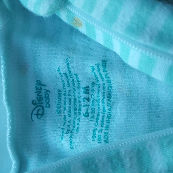 Disney Winnie-the-Pooh Striped Baby Onesie 6-12M - Picture 5 of 6